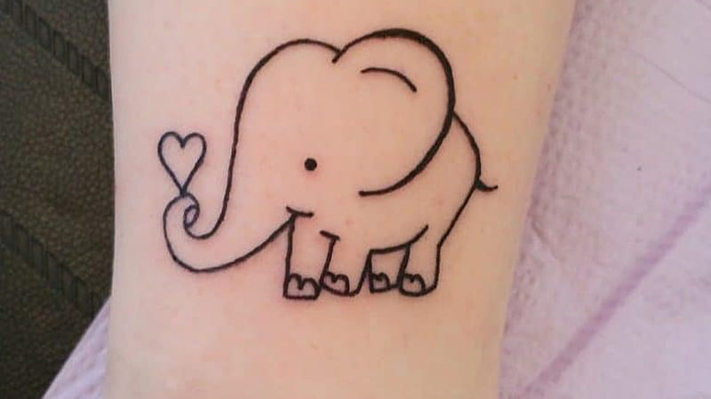 Elephant Family Temporary Tattoo (Set of 3) – Small Tattoos