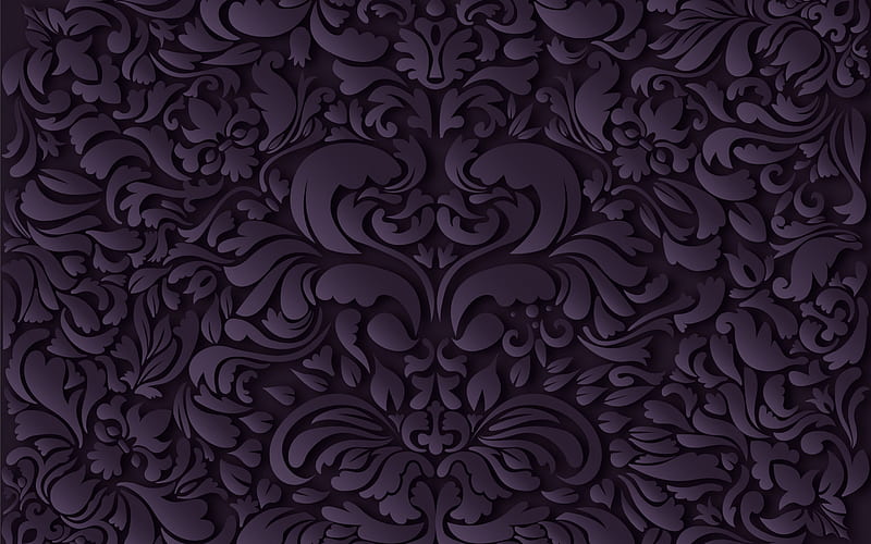 purple floral texture, vintage texture, luxury vintage background, retro texture with flowers, vintage ornaments texture, HD wallpaper