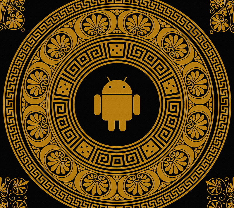 Ancient Droid, android, art, google, greece, greek, pattern, HD wallpaper
