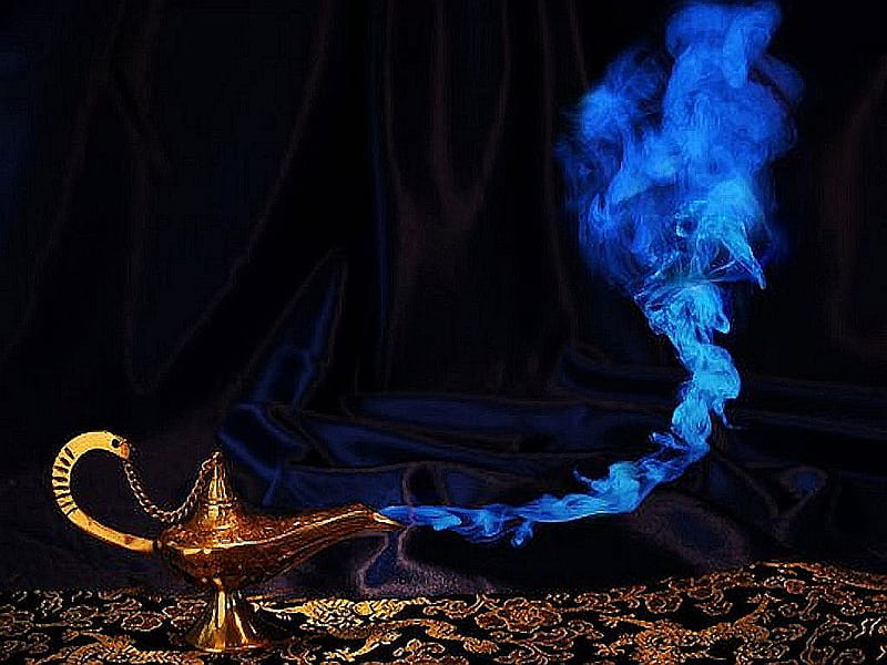 Three Wishes, mystical, lamp, cg, magic, abstract, fantasy, tale, 3d, magical, aladan, story, genie, mythical, fable, HD wallpaper