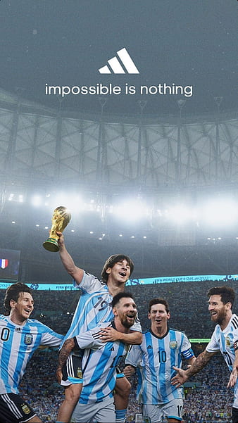 Messi, Impossible Is Nothing, sports, fifa world cup, argentina, HD phone  wallpaper | Peakpx