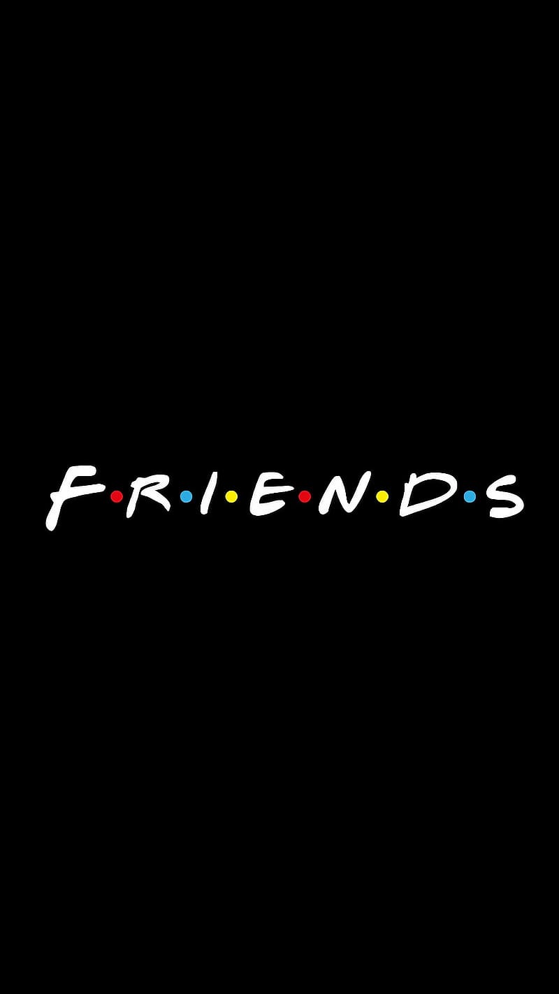 Friends , Black Background, tv series, HD phone wallpaper