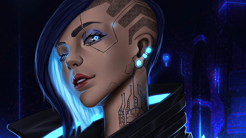 Cyberpunk Face Girl Cyberpunk 2077, HD wallpaper