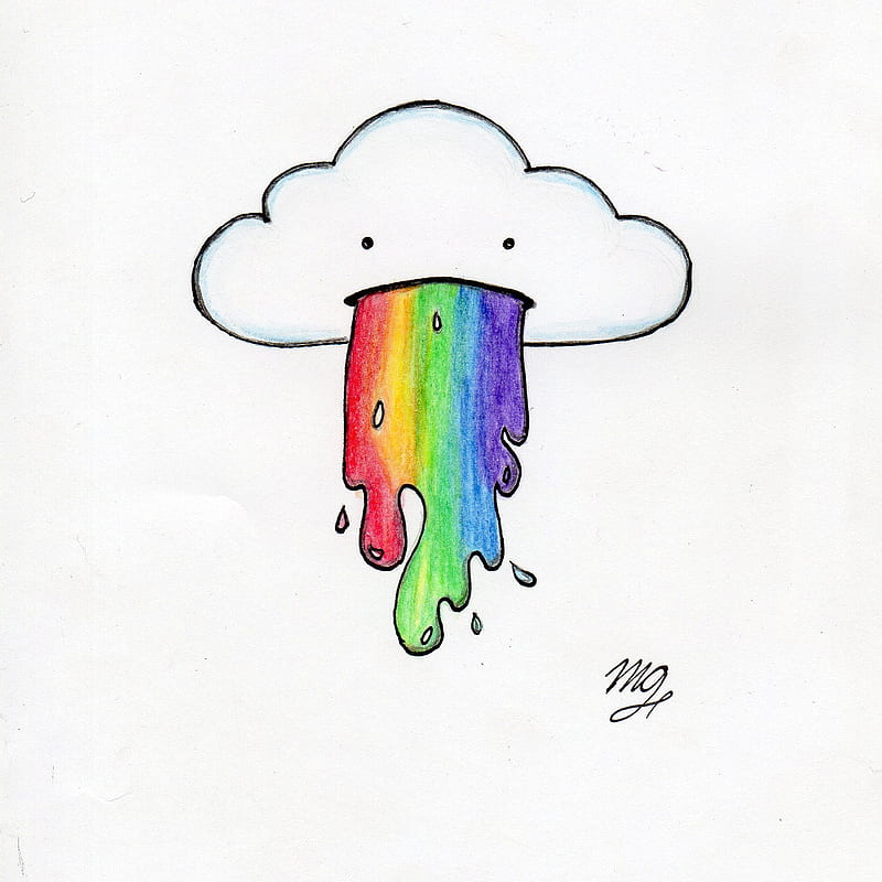 cloud-nube, cloud, nube, rainbow, arcoiris, HD phone wallpaper