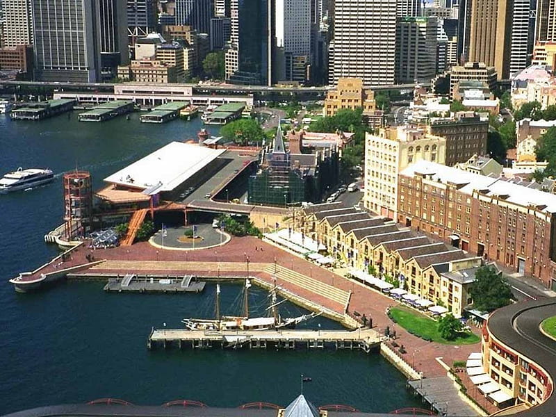 Sydney City, ships, city, harbour, buildings, australia, sydney, coast, HD wallpaper