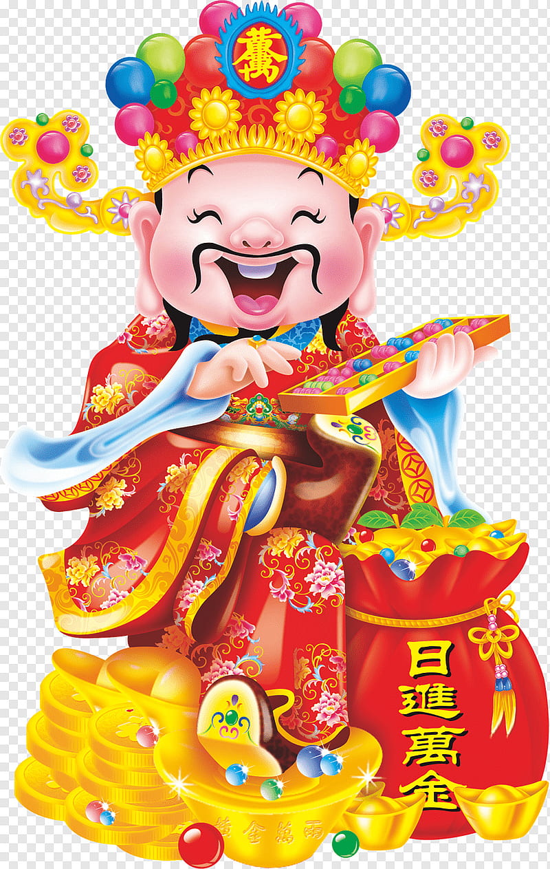 God Of Wealth 888, cai shen, chinese, chinese new year, god of wealth, HD phone wallpaper