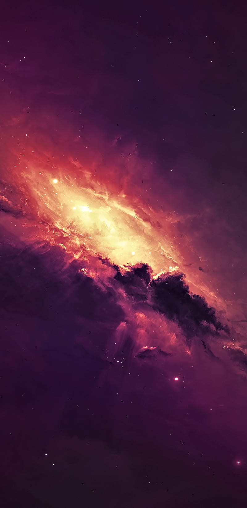 Mauve Nebula, 1440p, galaxy, mauve, nebula, purple, s8, samsung, space, stars, universe, HD phone wallpaper