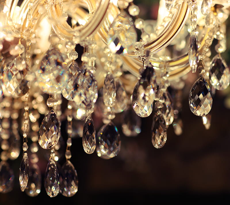 HD wallpaper Close up of crystal chandelier abstract detail background   Wallpaper Flare