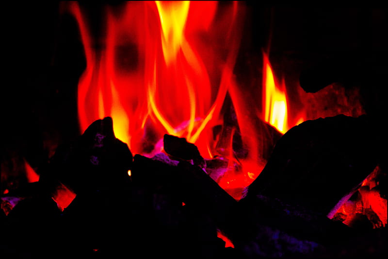 fire coal, fire, spark, coal, ponso fire, HD wallpaper