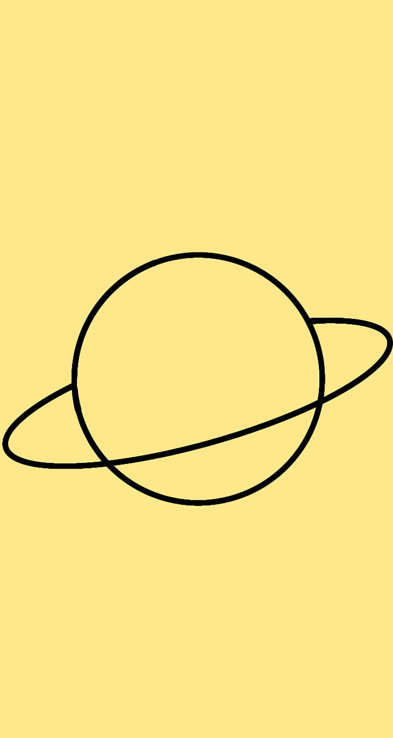 Planeta amarillo pastel, Fondo de pantalla de teléfono HD | Peakpx
