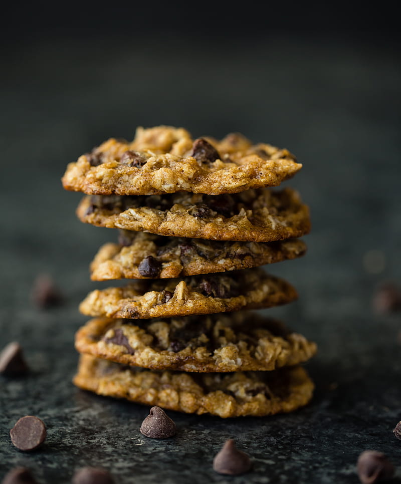 stack of chocolate cookies, HD phone wallpaper
