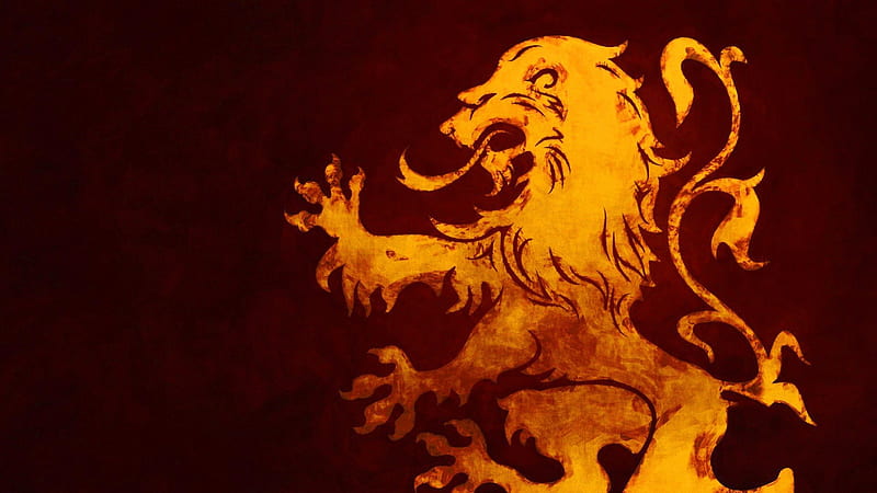 Game of Thrones - The Sigil of House Lannister, house, westeros, game, show, fantasy, tv show, George R R Martin, Sigil, Targaryen, GoT, essos, fantastic, HBO, Lion, a song of ice and fire, Game of Thrones, thrones, medieval, entertainment, skyphoenixx1, HD wallpaper