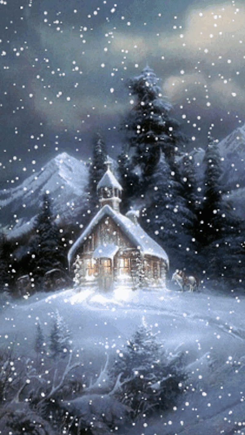 Snowy Landscape, HD phone wallpaper