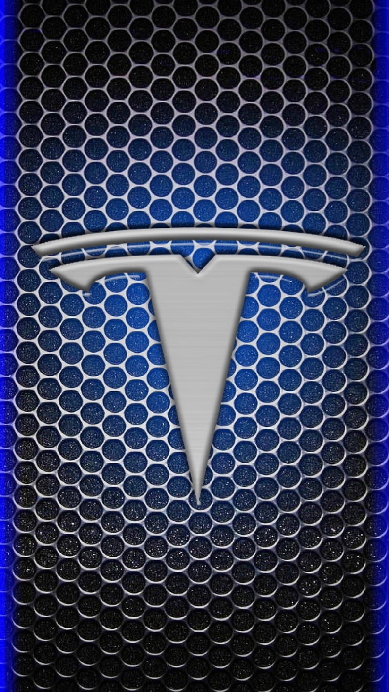 S7 Edge Tesla Logo, blue, HD phone wallpaper
