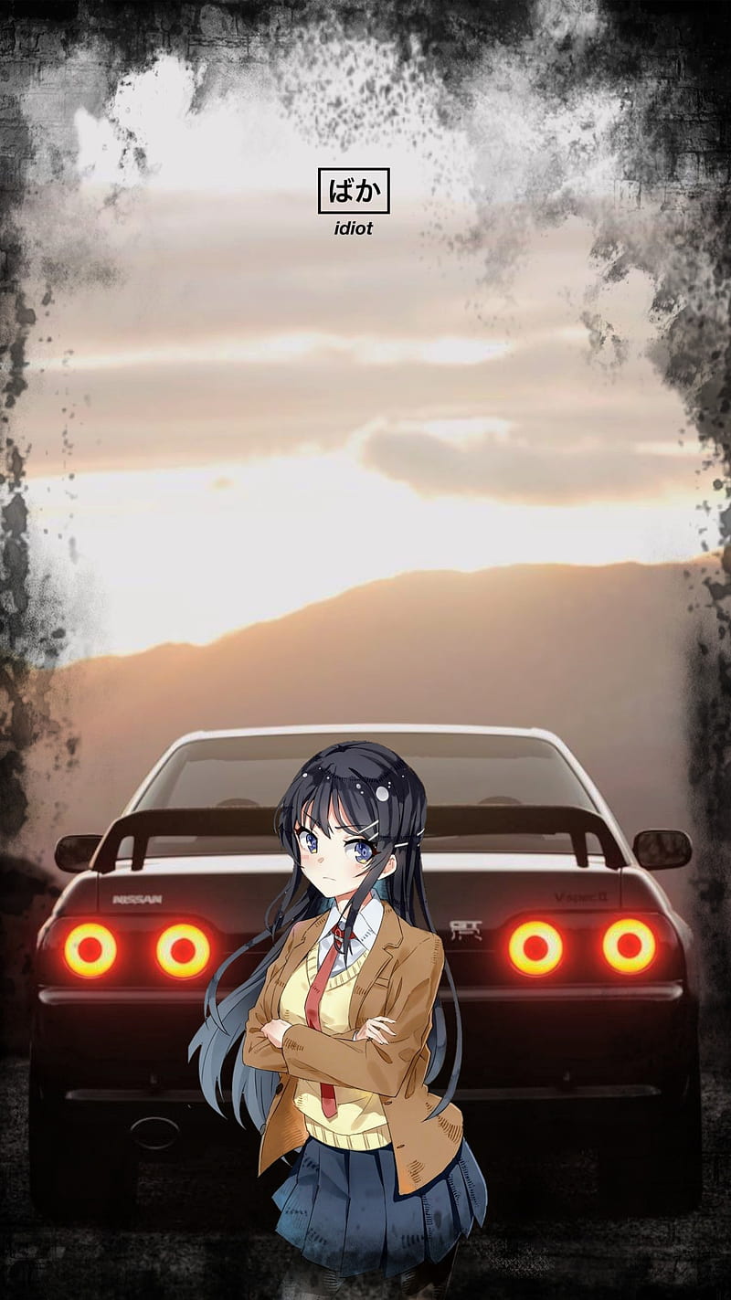 Download GT R Anime Girl Holding A Rifle JDM Anime Wallpaper |  Wallpapers.com