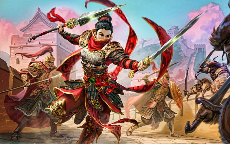 Mulan battle, Smite God, 2020 games, Smite, MOBA, Smite characters, Mulan Smite, HD wallpaper