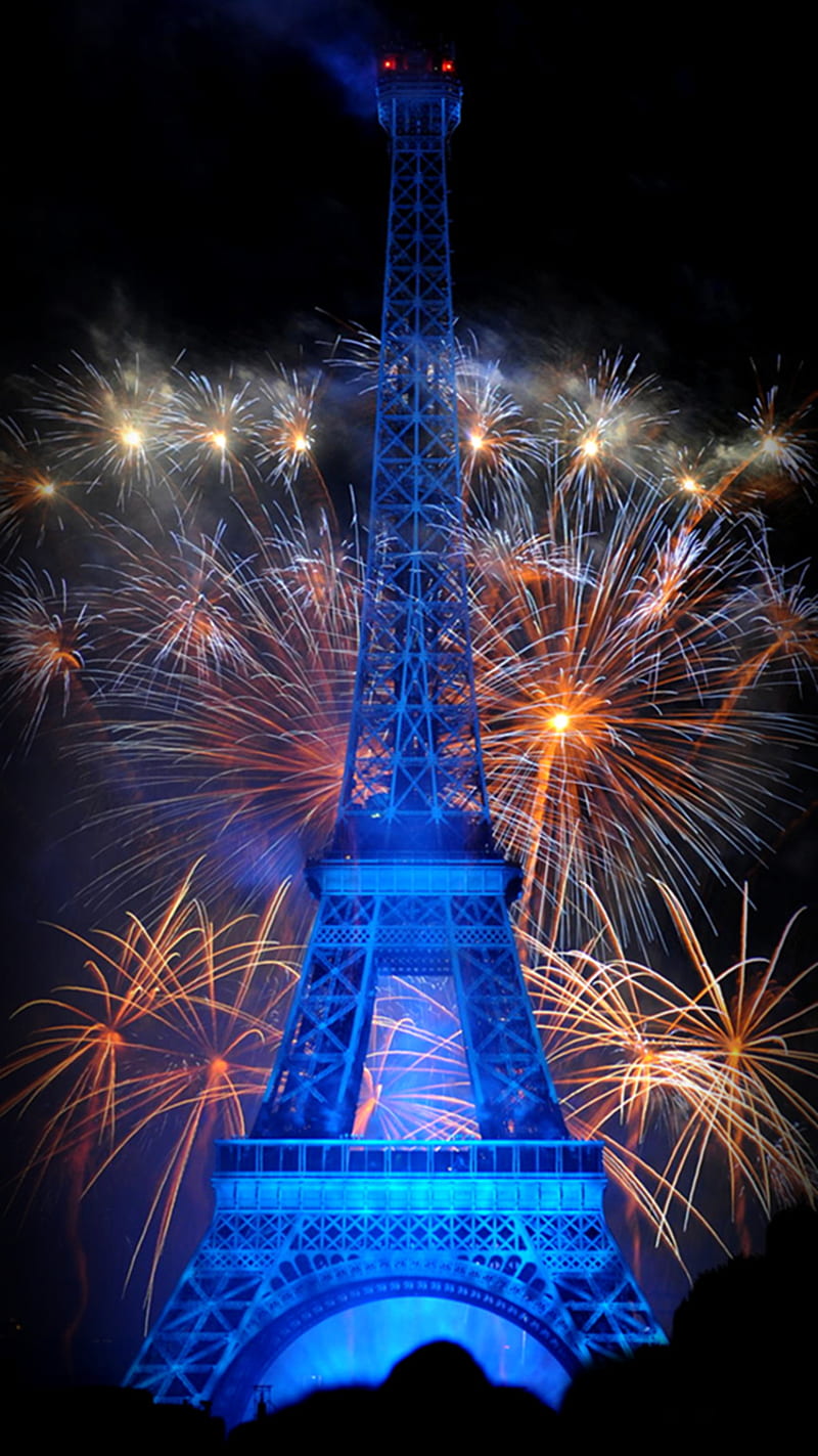 Night Paris, eiffel tower, lights, HD phone wallpaper