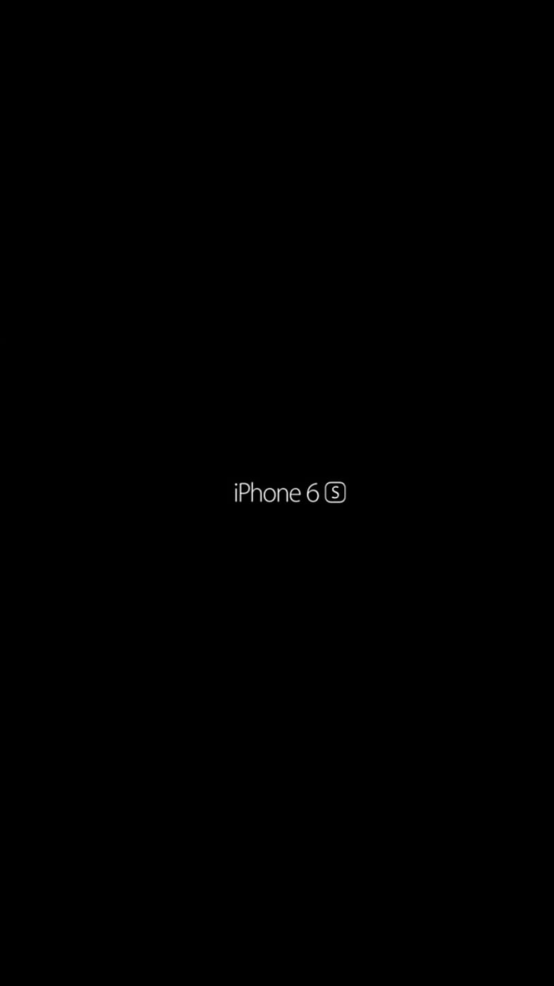iPhone 6S Minimal, apple, black logo, ios 9, iphone 6s, HD phone wallpaper