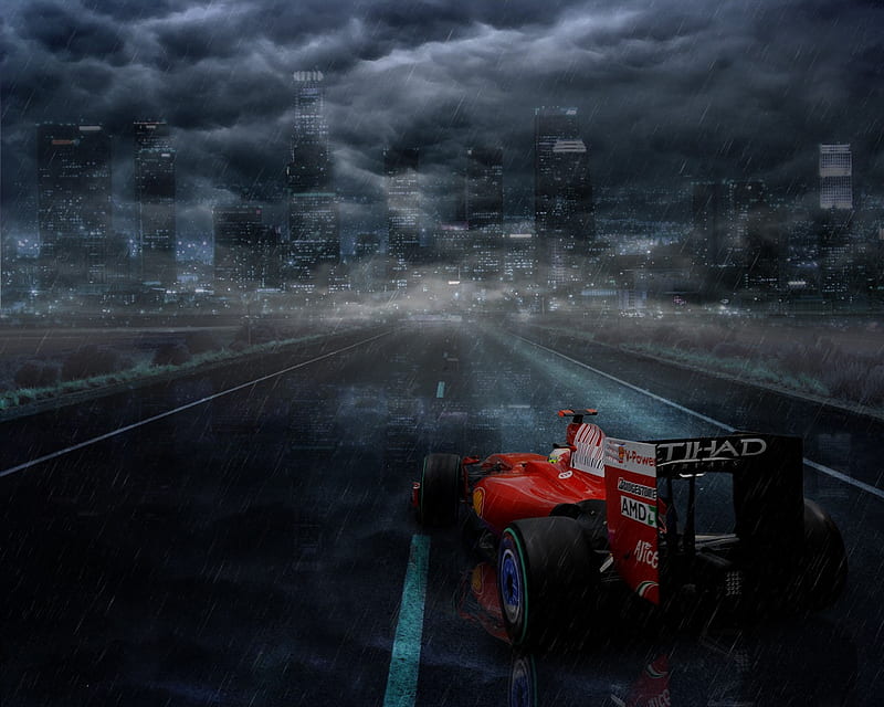Fórmula 1 ferrari, f1, lluvia, ferrari, Fondo de pantalla HD | Peakpx