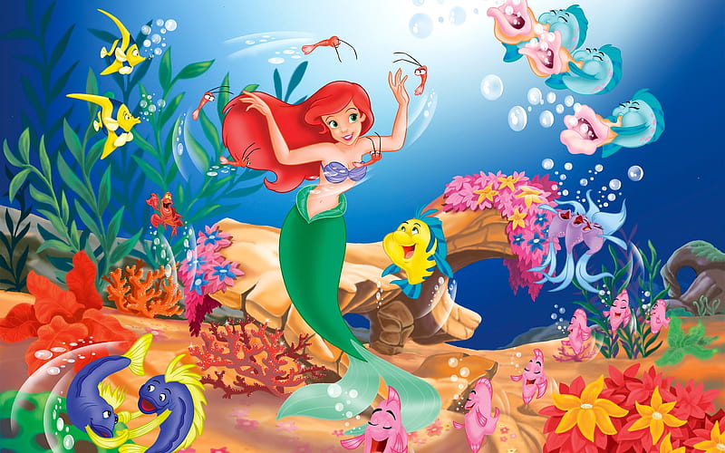Mermaid Cartoon character -, HD wallpaper