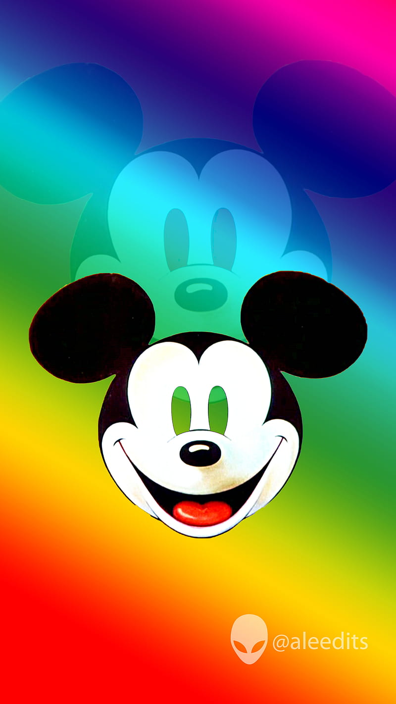 Mickey Mouse, cartoon, colourful, disney, HD phone wallpaper | Peakpx