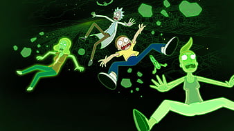 Rick and Morty, cartoon, rickandmorty, sifi, space, trippy, HD