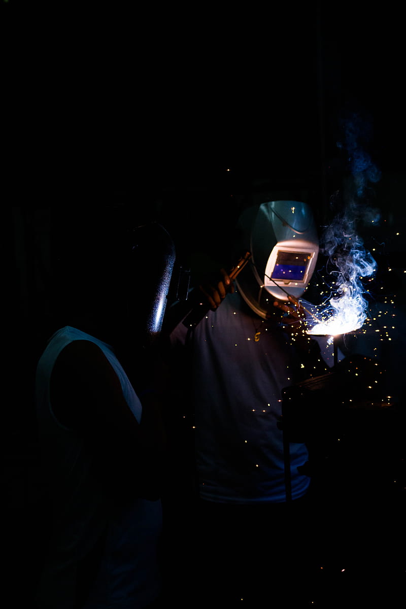 welder, protection, sparks, HD phone wallpaper