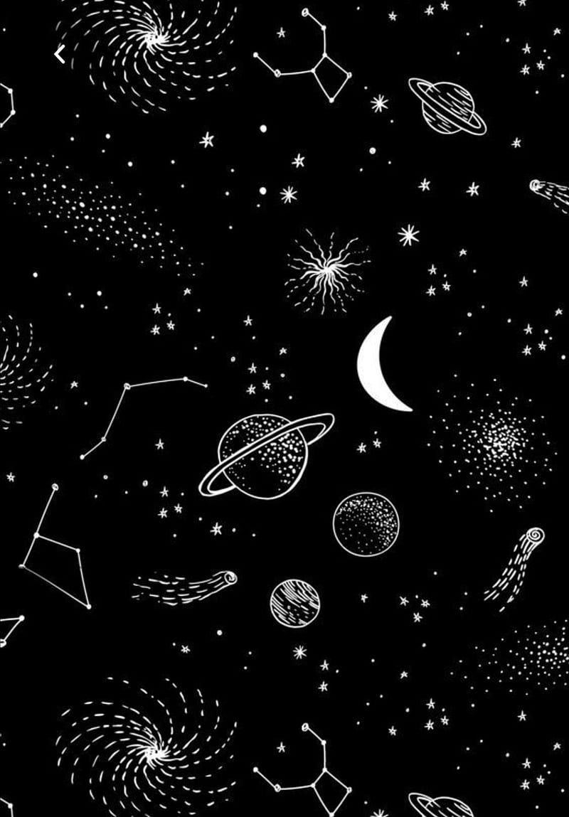 Aesthetic black space Wallpapers Download  MobCup