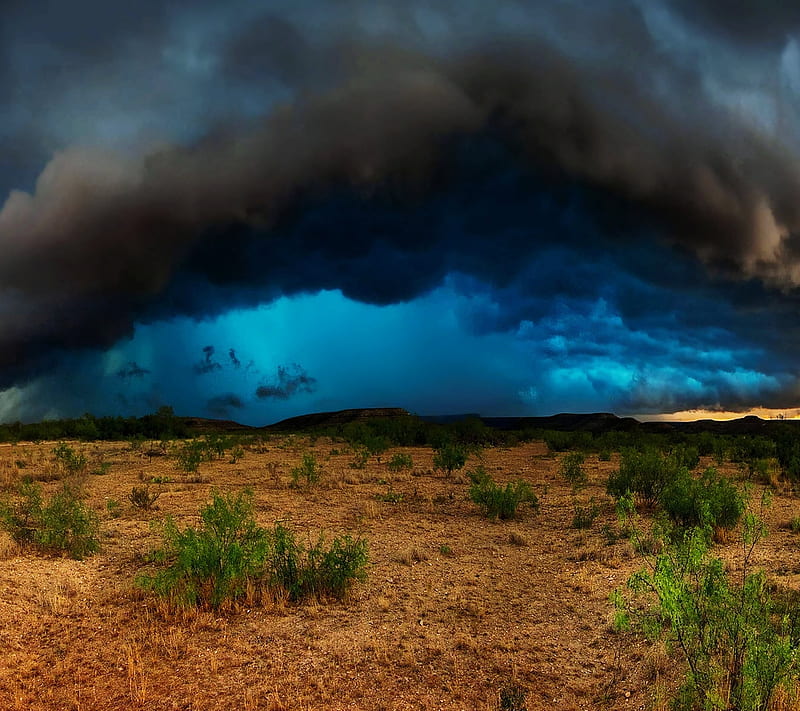 Big Clouds, desert, storm, HD wallpaper