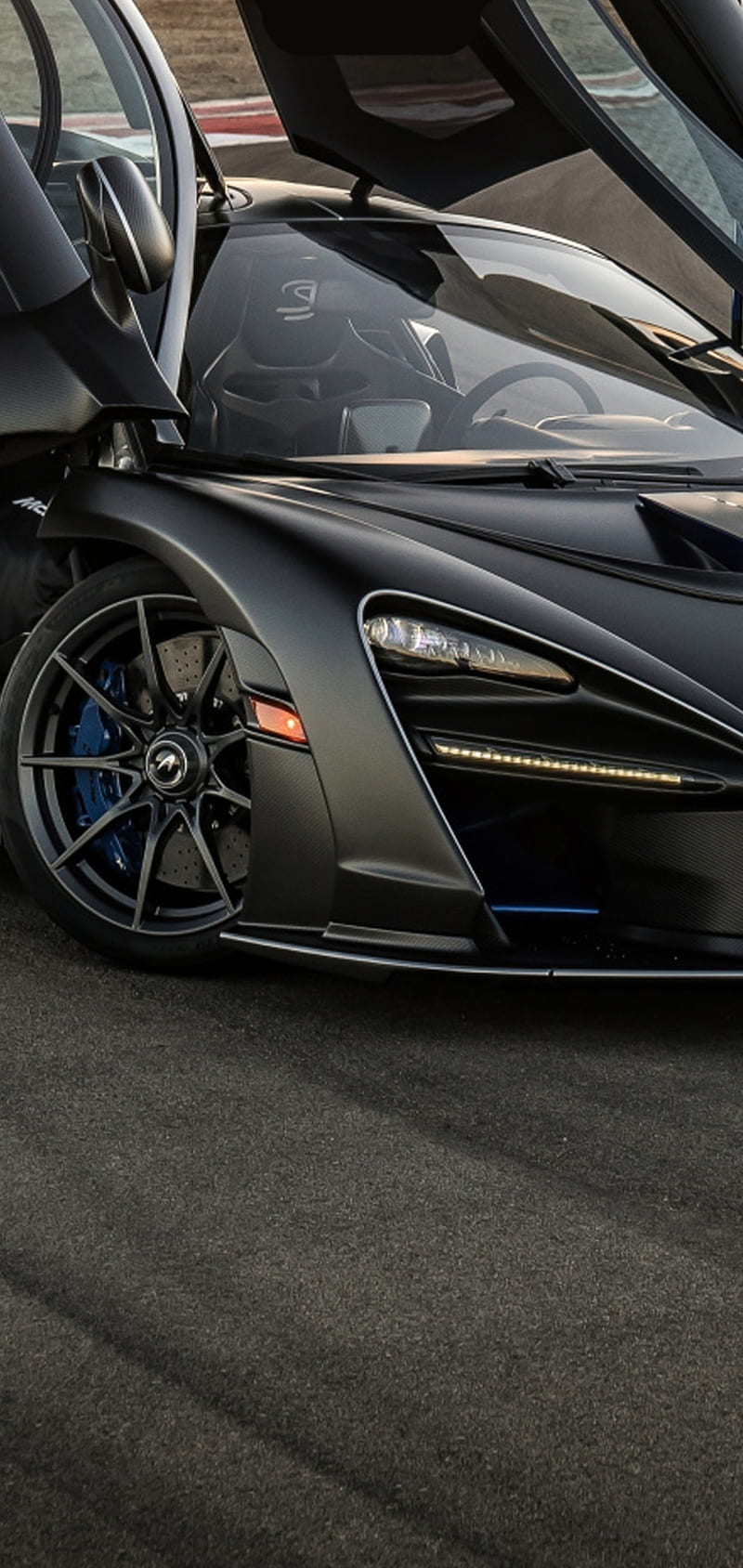 McLaren Senna Notch, automotive, car, doors, mclaren, notch, oneplus, senna, sportscar, HD phone wallpaper