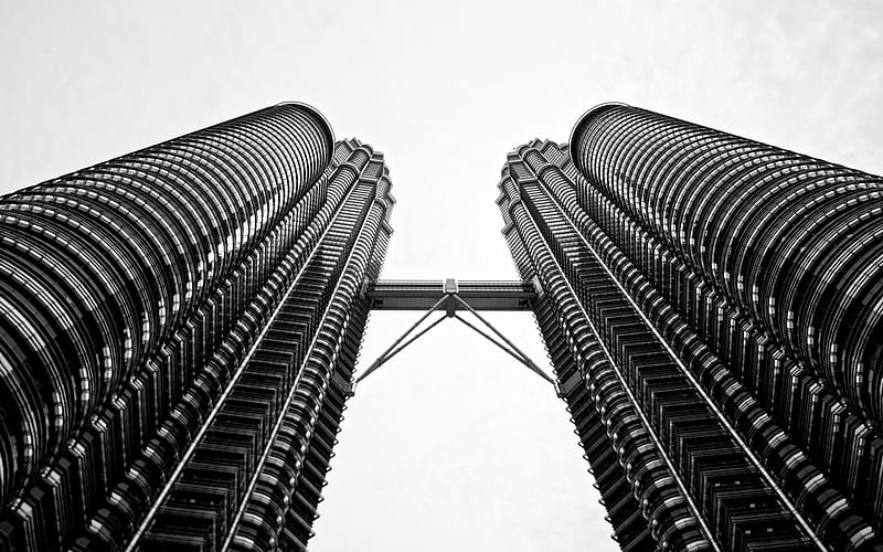 Kuala Lumpur, Malaysia, skyscrapers, Petronas Towers, HD wallpaper