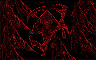 Grim reaper wallpaper archer fantasy art red eyes HD wallpaper   Wallpaper Flare