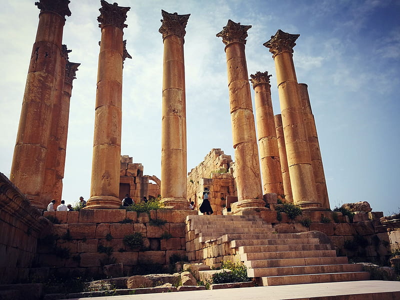 Temple of Artemis travel guidebook –must visit attractions in Jerash – Temple of Artemis nearby recommendation, HD wallpaper