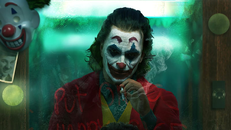The Joker Fanart Smoke , joker, supervillain, superheroes, artist, artwork, digital-art, artstation, HD wallpaper