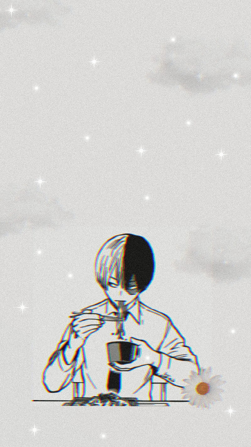 Todoroki, boba, My hell Akademia, cold fire, hero, my hero academia, ramen, shoto, shoto todoroki, so bad, HD phone wallpaper