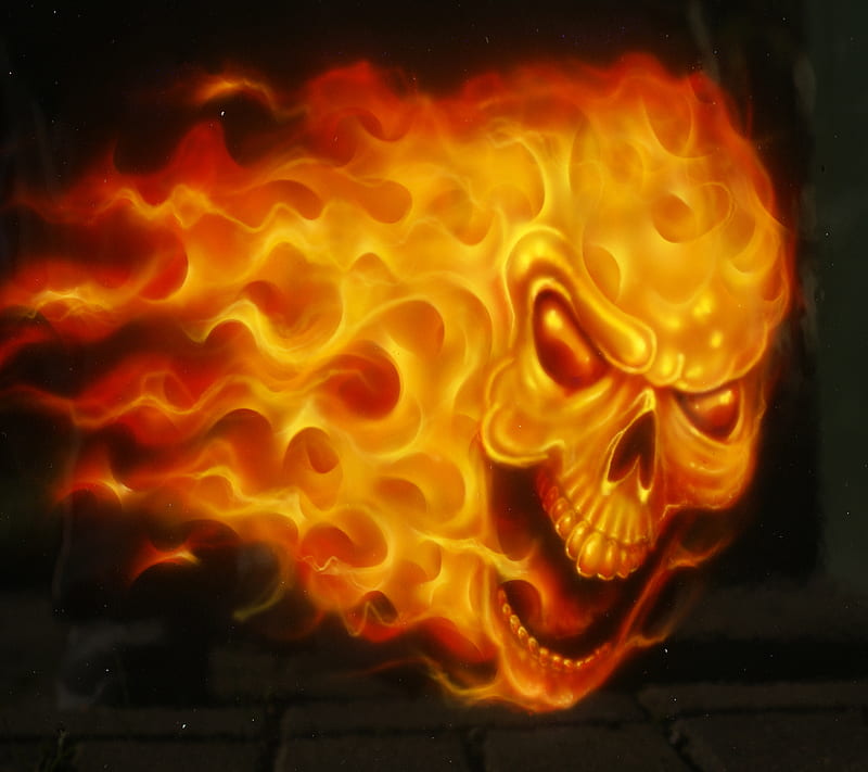 Burning Skull, HD wallpaper | Peakpx