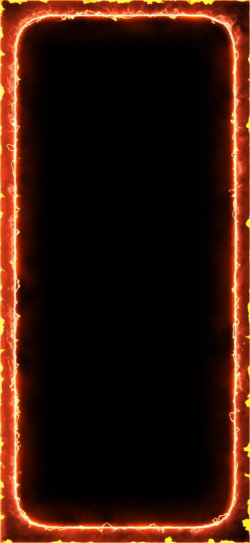 Batman Frame, amoled oled black background glowing fire flame orange neon  glowing, HD phone wallpaper