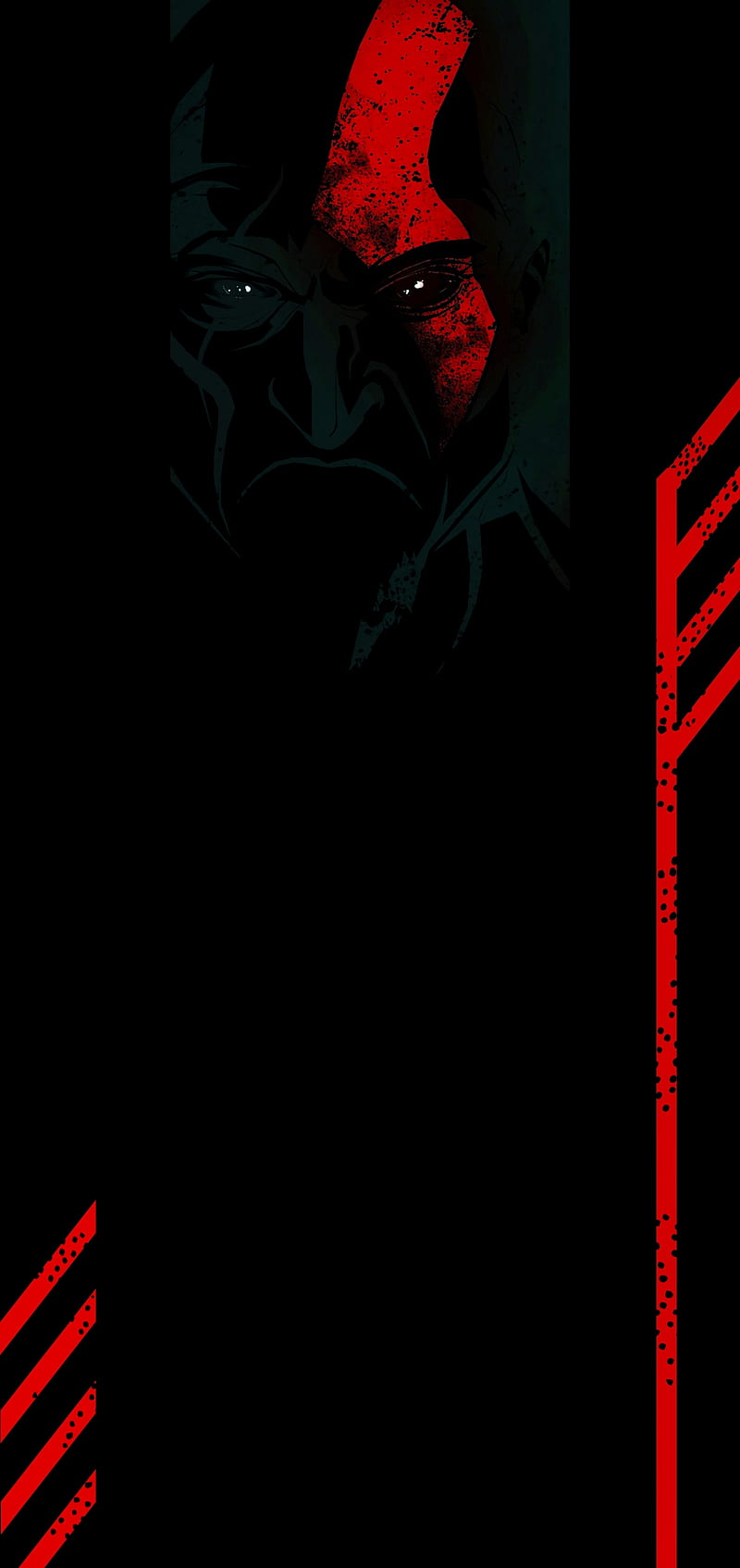 Kartos God of War, god of war, red and black, red lines, shafs, HD phone  wallpaper | Peakpx