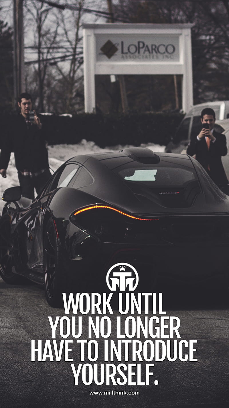 Motivational Quote, car, inspiration, luxury, millionaire lifestyle, millionaire thinking, motivation, HD phone wallpaper