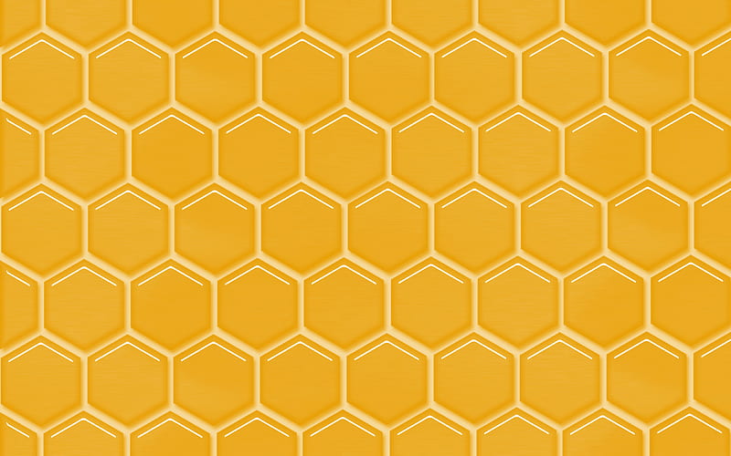 honeycomb texture, honey, yellow honey texture, honey background, geometric art, honeycomb, HD wallpaper