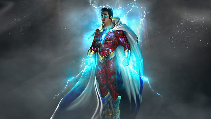 Shazam Powerful Wizard , shazam, superheroes, artist, artwork, digital-art, artstation, HD wallpaper
