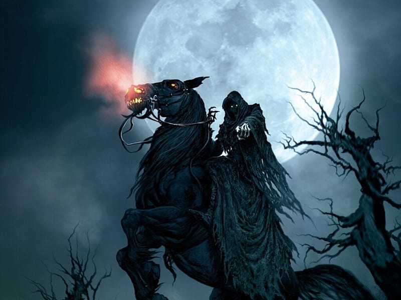 death with the horse, death, horse, HD wallpaper