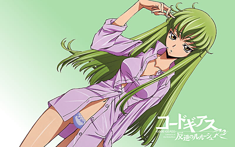 C.C, code geass, cool, anime girl, cc, HD wallpaper