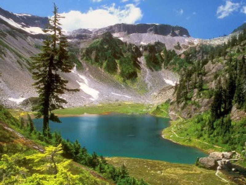 alpine jewel bagley lake mount baker wilderness washingto, nature, landscape, HD wallpaper