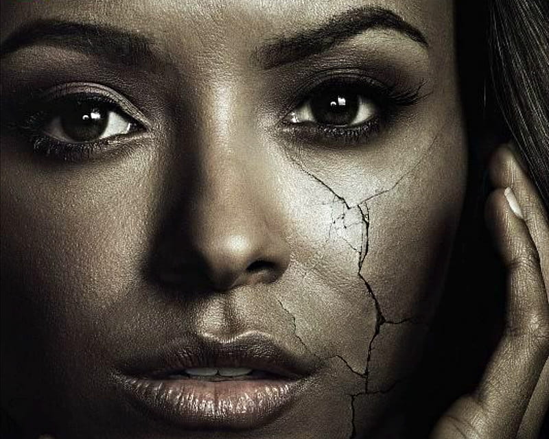 The Vampire Diaries (TV Series 2009– ), poster, witch, Kat Graham, the vampire diaries, woman, fantasy, girl, bonnie, actress, tv series, face, eyes, HD wallpaper
