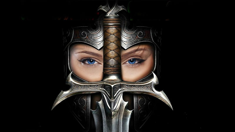Woman Knight, warrior, woman, sword, knight, HD wallpaper