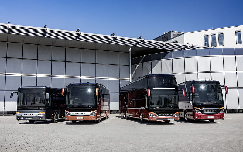 Setra S 516 H, passenger bus, tourist bus, bus station, passenger buses, new buses, Setra, HD wallpaper