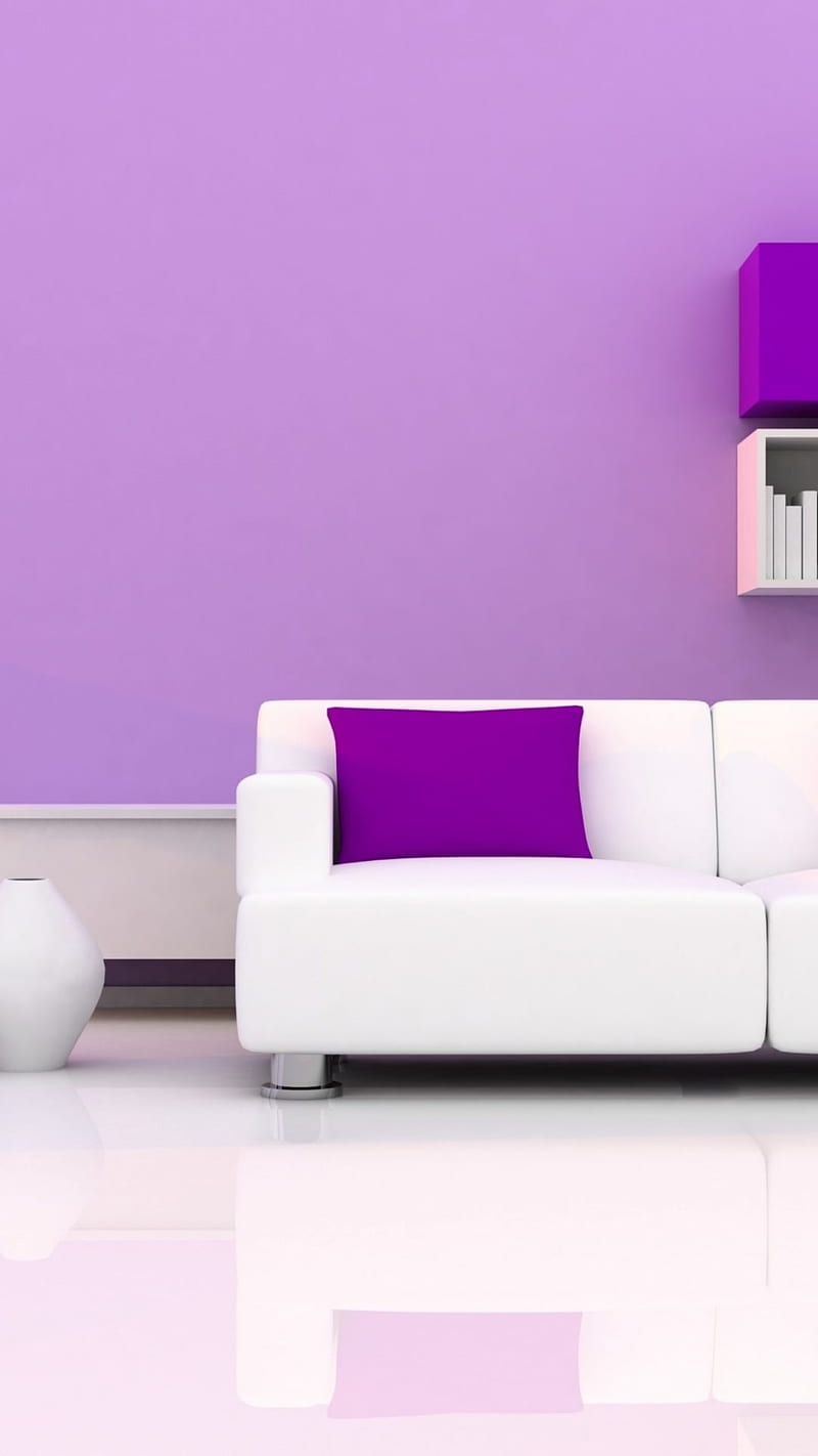 purple, desenho, home, love, pattern, pirple, room, sofa, squirrel, white, HD phone wallpaper