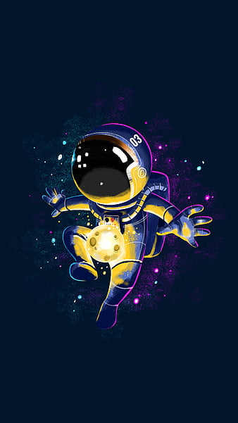 Football Astronaut, 1440x2560, android, iphone, space, HD phone wallpaper