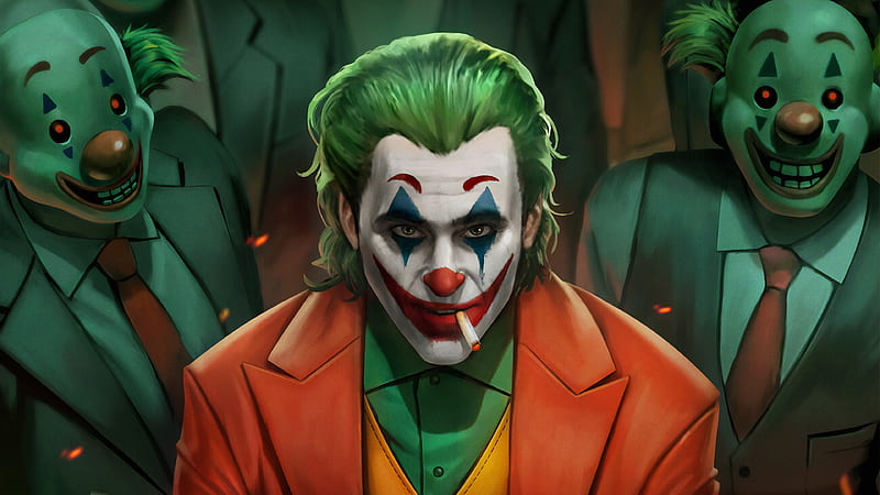 Joker, art, fantasy, green, orange, gelaresa, comics, man, HD wallpaper |  Peakpx
